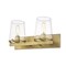 Z-Lite Callista 2 Light Vanity, Rubbed Brass & Clear 3032-2V-RB - alternate 5